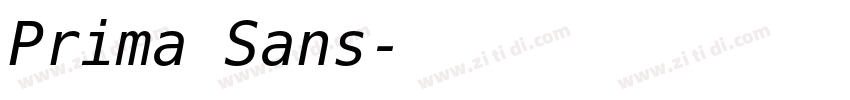 Prima Sans字体转换